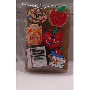 Set of 6 Shoe Charms for Crocs featuring 	School Days	A1